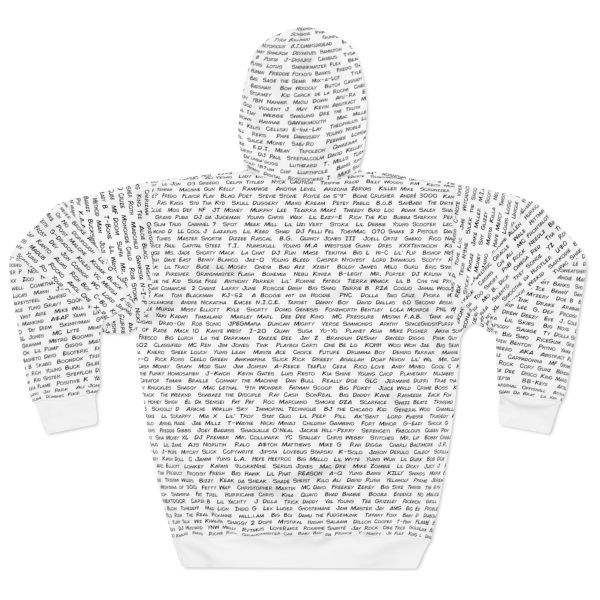 All The Rappers of Hip-Hop Legacy Hoodie Back (White/Black)