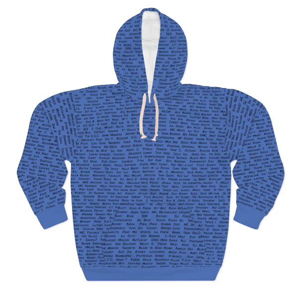 All The Rappers of Hip-Hop Legacy Hoodie Front (Blue/Black)