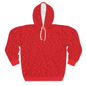 All The Rappers of Hip-Hop Legacy Hoodie Front (Red/Black)