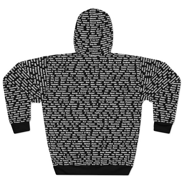 All The Rappers of Hip-Hop Legacy Hoodie Back (Black/White)
