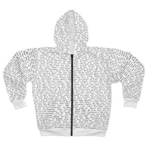 All The Rappers Of Hip-Hop Legacy Zip Hoodie Front (White/Black)